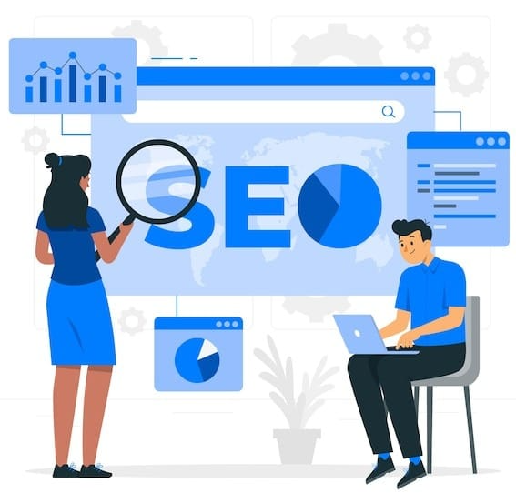 Website structure optimization for SEO illustration.