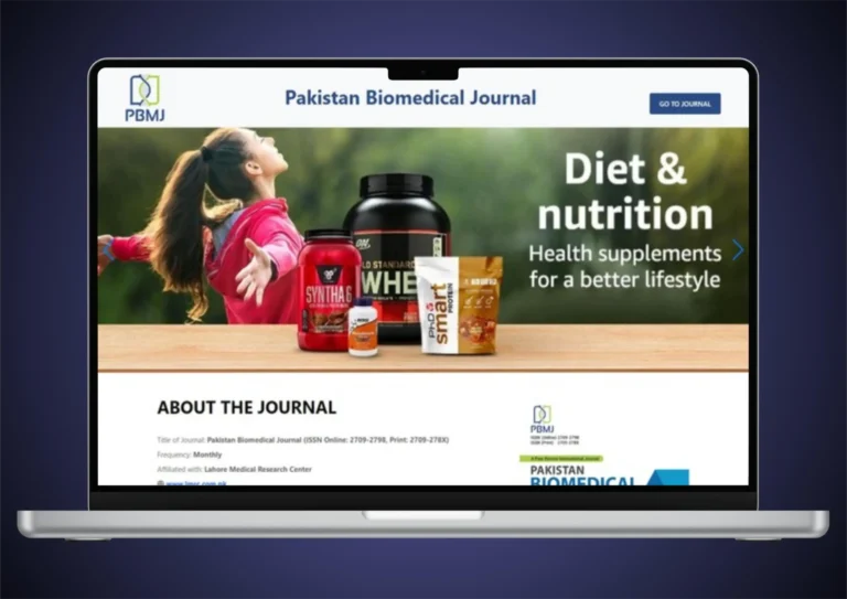 Pakistan Journal cover page – Scholarly journal for research and studies
