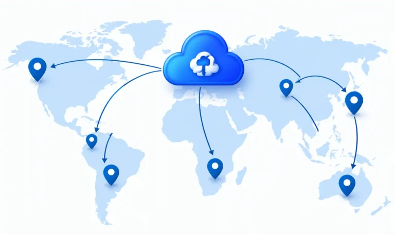 Global edge computing network connecting users to cloud servers