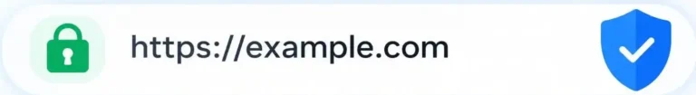 Secure HTTPS website connection with SSL protection