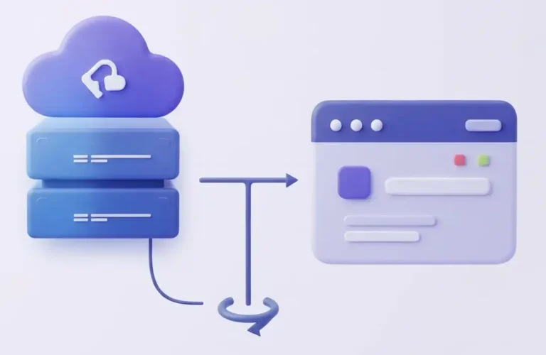 Server-first web application architecture with cloud and browser interface