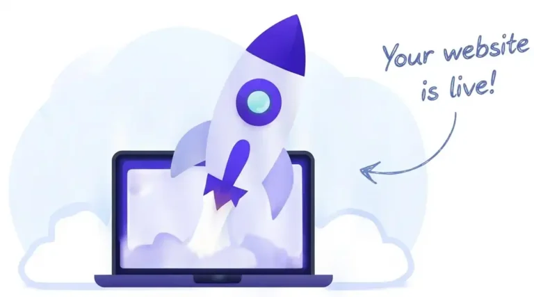 Website launch checklist with completed development and testing tasks
